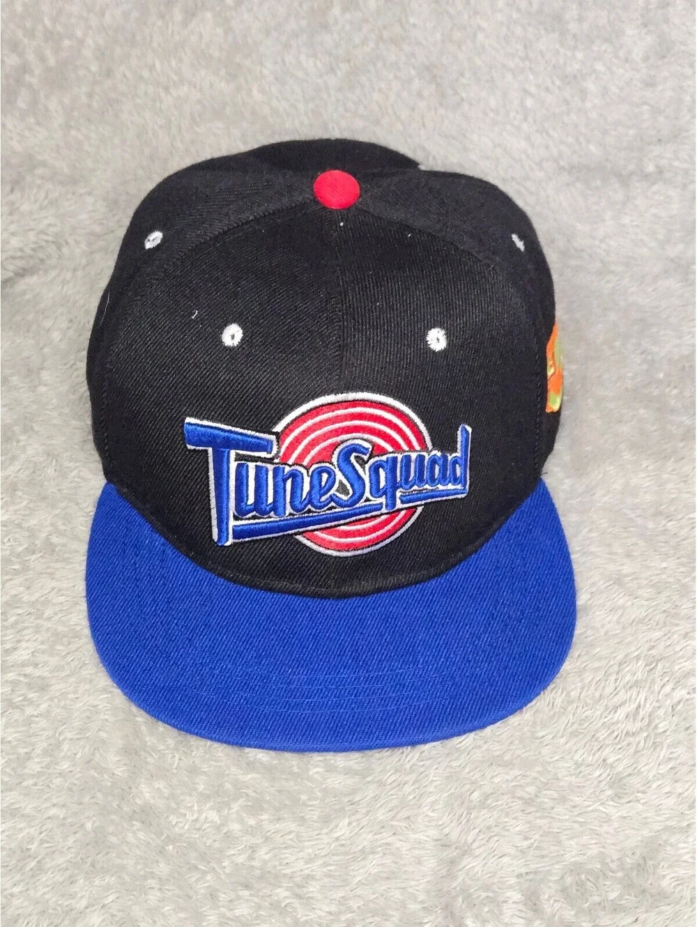 Space Jam Tune Squad Snapback Hat Black Blue Embroidered Adjustable Warner Bros